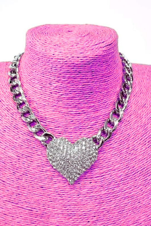 All Heart & Sparkle – Gold Glam Necklace